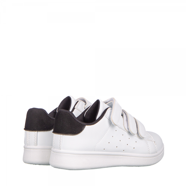 Παιδικά αθλητικά παπούτσια     Lamy λευκά με μαύρο, 4 - Kalapod.gr